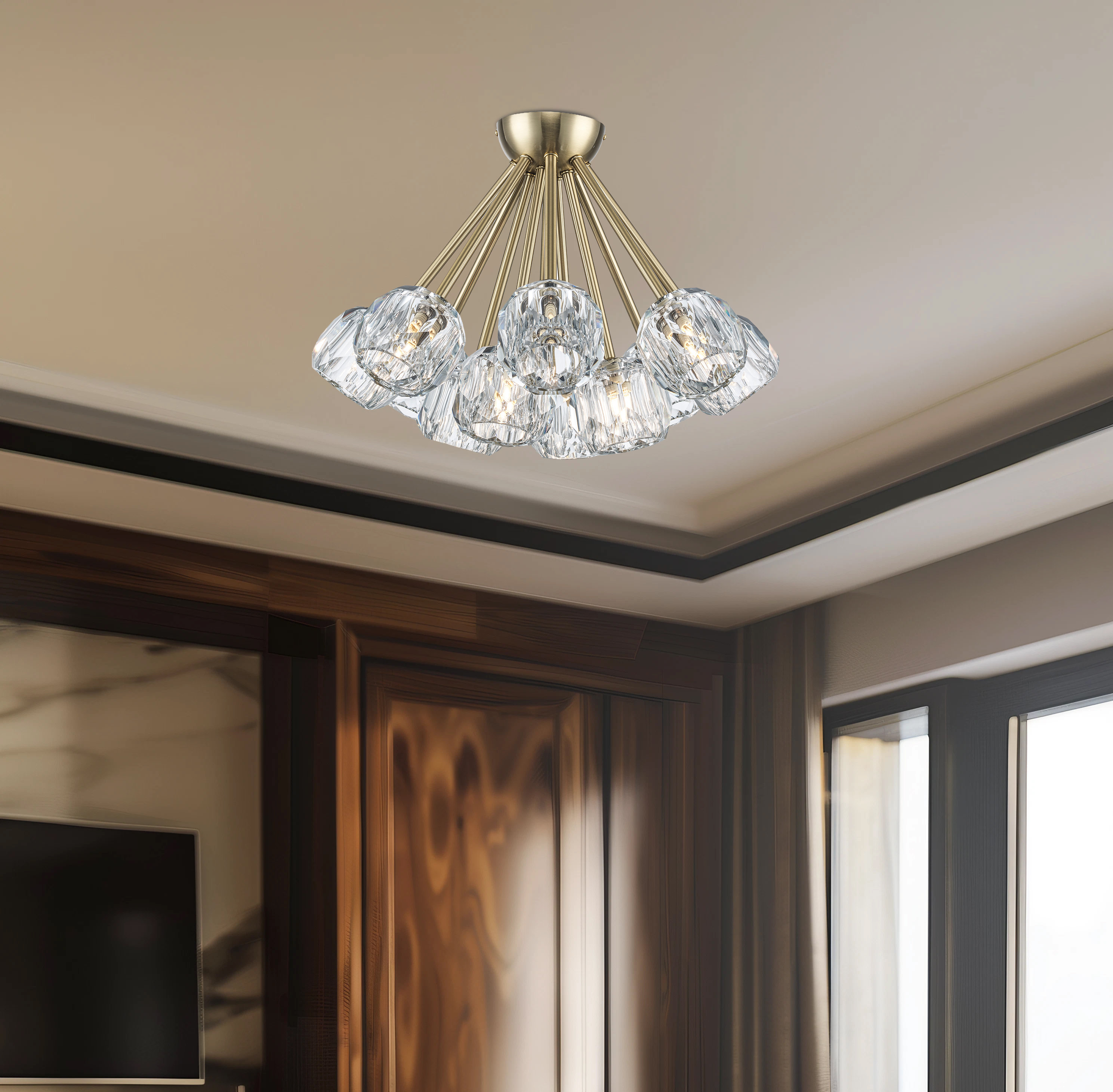 Mercer41 Konotopsky 12 - Light Semi Flush Mount | Wayfair